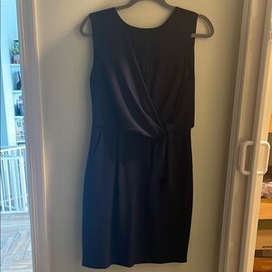 Lulu’s navy tie front sheath dress